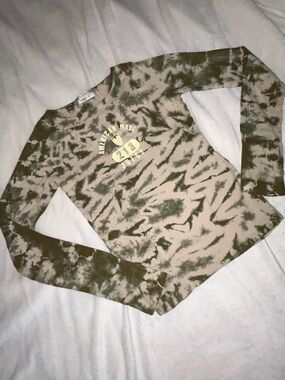 VINTAGE JC Tie-Dye Crewneck Sweatshirt with Gold Graphic